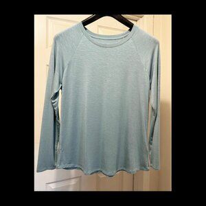 Comfy Cool Seafoam Green/Blue L/S Casual Time And Tru Top Size L (12/14)